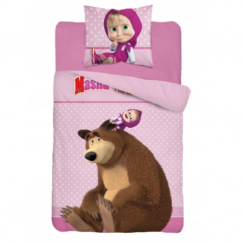 Pościel bawełniana Disney Dziecięca- Masza i niedźwiedź